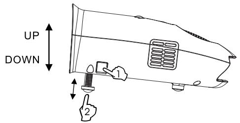 OPTOMA PT100 - Adjusting the Angle - 1