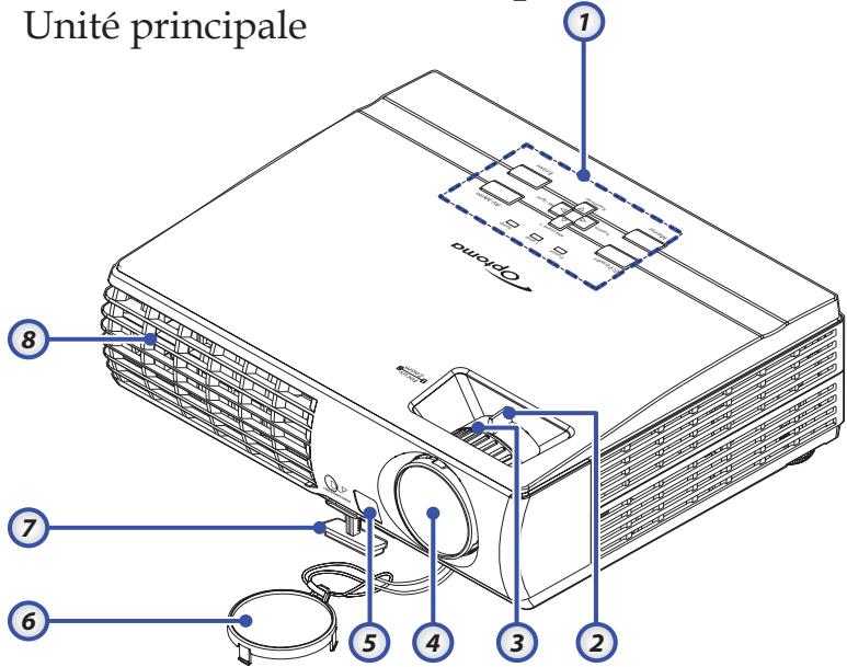 OPTOMA EW1691E,  EW330E,  EW605ST,  EW610ST,  EW675UTIS,  EW695UT,  EW762 - Vue d'ensemble sur le produit - 1