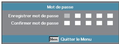 OPTOMA EW1691E,  EW330E,  EW605ST,  EW610ST,  EW675UTIS,  EW695UT,  EW762 - Changer mot passe - 3