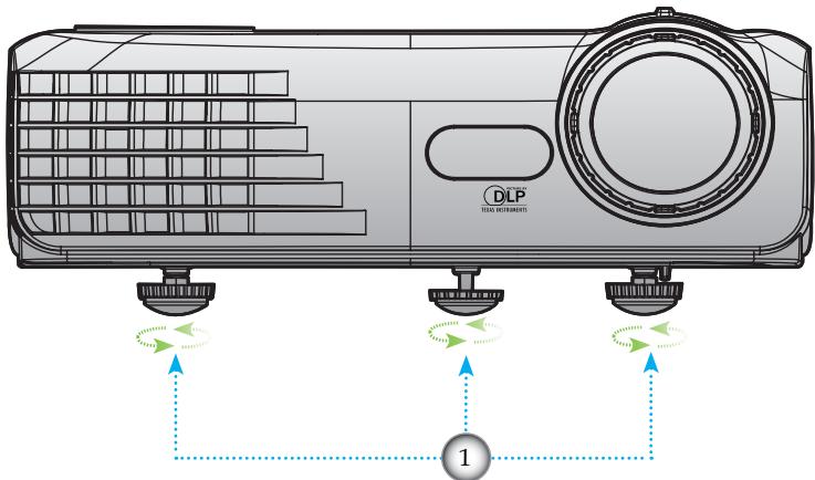 OPTOMA EX330E,  EX565UT,  EX605ST,  EX610ST,  EX615,  EX665UT,  EX665UTIS,  EX7155E - Réglage de l'Image Projetée - 1
