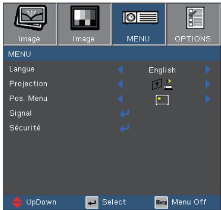 OPTOMA EX330E,  EX565UT,  EX605ST,  EX610ST,  EX615,  EX665UT,  EX665UTIS,  EX7155E - Menu - 1