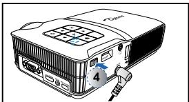 OPTOMA ML300,  ML500 - MARCHE / ARRET - 3