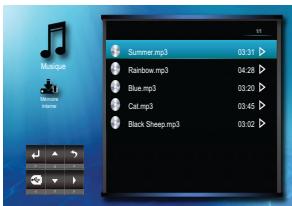 OPTOMA ML300,  ML500 - Éléments du sous-menu - 2