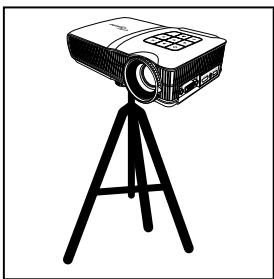 OPTOMA ML300,  ML500 - UTILISATION D'UN TRÉPIED - 1