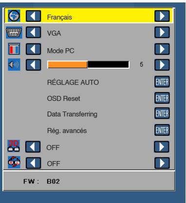 OPTOMA ML550 - Menu principal - 2