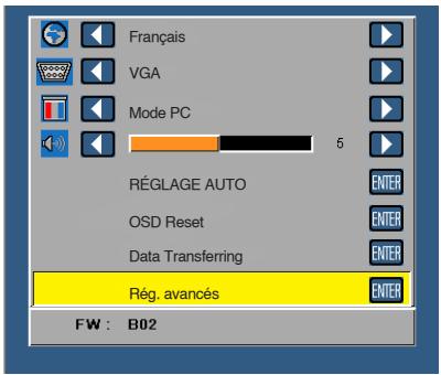 OPTOMA ML550 - Menu rég. avances - 1