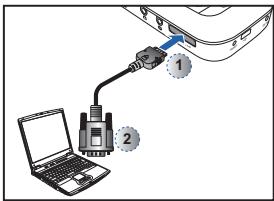 OPTOMA PK120,  PK301,  PK320 - CONNECTEZ LA SOURCE D'ENTREE - VGA - 1
