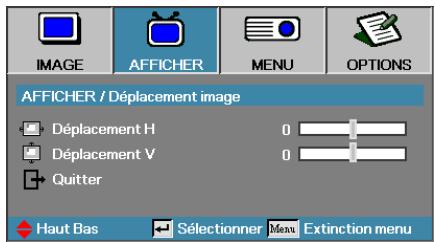 OPTOMA W304M - Déplacement image - 1