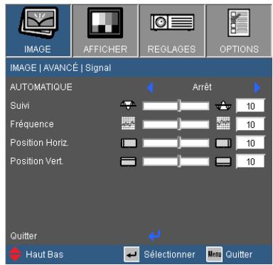 OPTOMA W305ST,  W306ST - IMAGE | Avancé | Signal (RGB) - 1