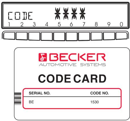 BECKER 4325 4327 4337 4370 MEXICO - Programmation du numero de code - 1