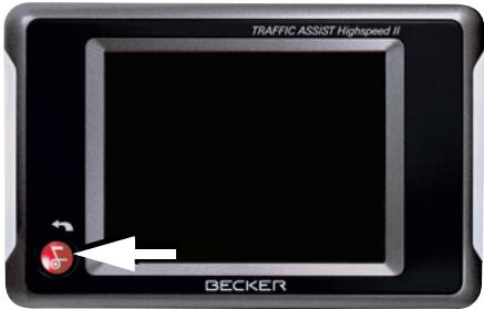 BECKER TRAFFIC ASSIST HIGH SPEED 7934 - La touche Back - 1