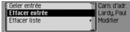 BECKER 7949 TRAFFIC PRO VOICE - Supprimer une entrée - 1