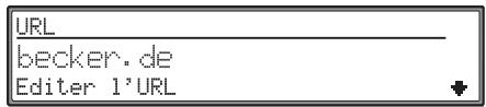 BECKER ONLINE PRO - Saisie d'une adresse WAP - 2