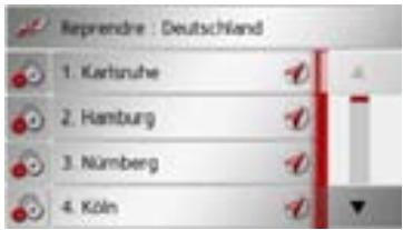 BECKER TRAFFIC ASSIST - Affichage de la liste des destinations - 3