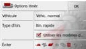 BECKER TRAFFIC ASSIST - Modification des options d'itinéraire - 2