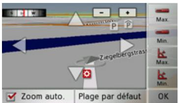 BECKER TRAFFIC ASSIST Z099 - Modification des niveaux zoom et de la perspective cartographique - 1