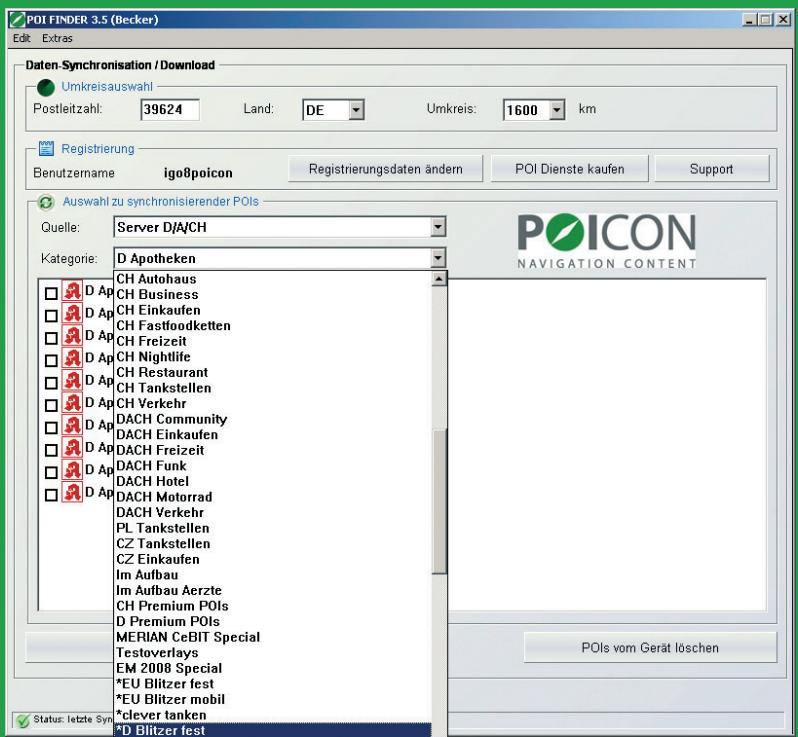 BECKER TRAFFIC ASSIST Z100 - Synchronisation des POI - 1