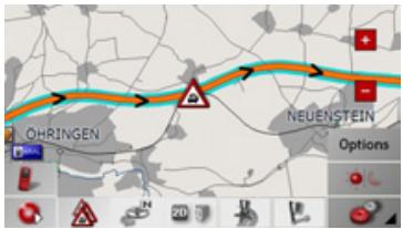 BECKER TRAFFIC ASSIST Z200 - Représentation sur la carte de messages TMC - 1
