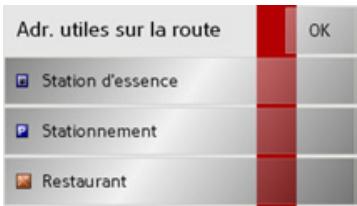BECKER TRAFFIC ASSIST Z200 - Destinations spéciales disponibles sur l'itinéraire (barre d'outils) - 2