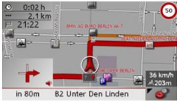 BECKER TRAFFIC ASSIST Z200 - Modifier la représentation (barre d'outils) - 1