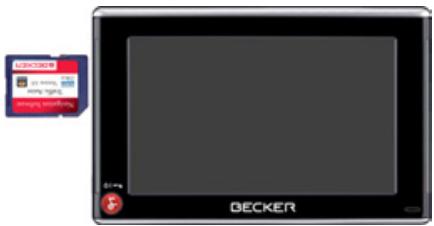 BECKER TRAFFIC ASSIST Z200 - Enfichage de la carte mémoire - 1