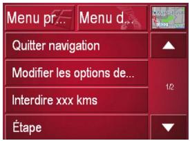 BECKER TRAFFIC ASSIST - Appel du menu Options - 1
