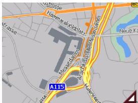 BECKER TRAFFIC ASSIST - Affichage de la carte sans guidage vers la destination - 1