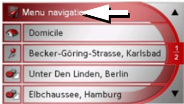 BECKER TRAFFIC ASSIT 7928 - Le Menu de navigation - 1
