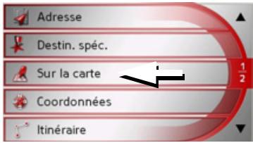 BECKER TRAFFIC ASSIT 7928 - Menu de navigation : Sur la carte - 1