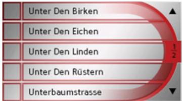 BECKER TRAFFIC ASSIT 7928 - Utilisation de la liste des rues - 1