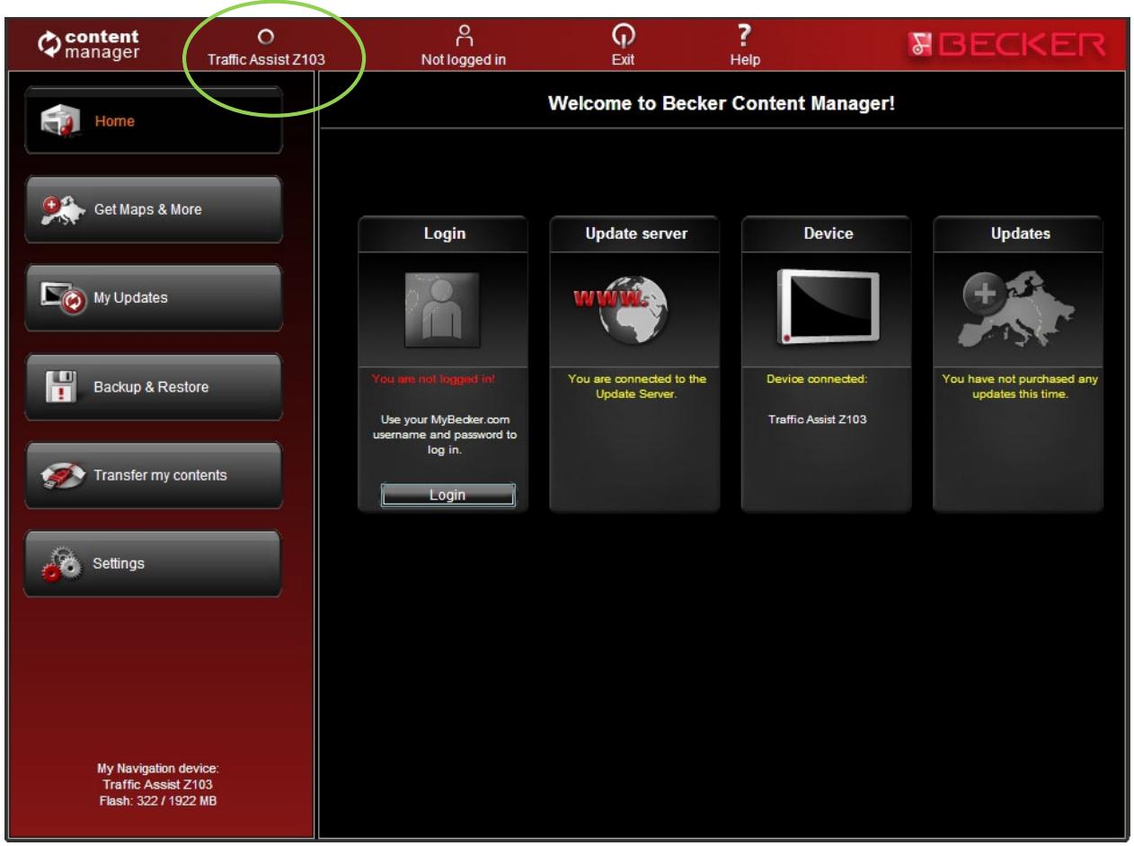 BECKER CONTENT MANAGER 2 - Reliez le traffic assist à votre PC. - 1