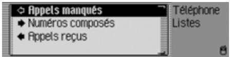BECKER MEXICO 7948 - Commandes de menu Listedappels - 1