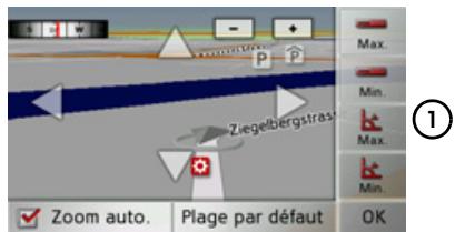 BECKER TRAFFIC ASSIST Z103 - Modification des niveaux zoom et de la perspective cartographique - 1