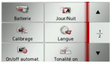 BECKER TRAFFIC ASSIST Z103 - Menu des réglages du système - 1