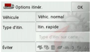 BECKER TRAFFIC ASSIST Z107 - Modification des options d'itinéraire - 1