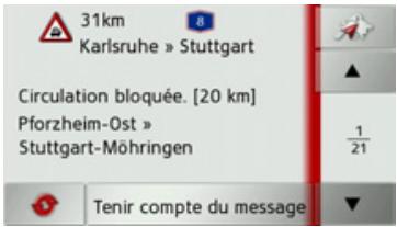 BECKER TRAFFIC ASSIST Z108 - Lecture du message - 1