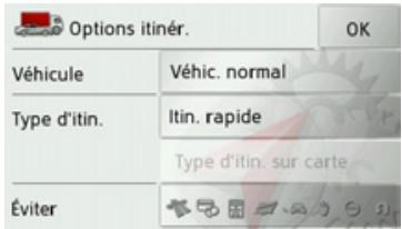 BECKER TRAFFIC ASSIST Z108 - Modification des options d'itinéraire - 1