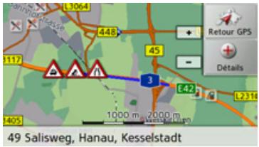 BECKER TRAFFIC ASSIST Z108 - Représentation de messages TMC sur la carte - 1