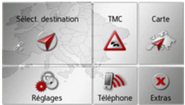 BECKER TRAFFIC ASSIST Z202 - Le menu principal - 1