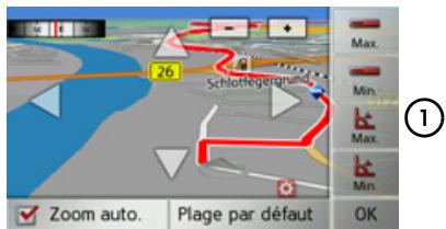 BECKER TRAFFIC ASSIST Z202 - Modification des niveaux zoom et de la perspective cartographique - 1