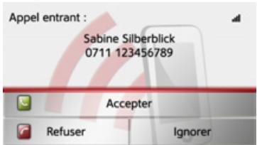 BECKER TRAFFIC ASSIST Z202 - Acceptation d'une communication - 1