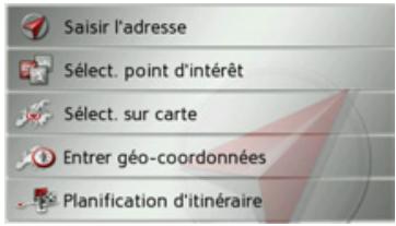 BECKER TRAFFIC ASSIST Z202 - Menu de saisie d'une destination - 2