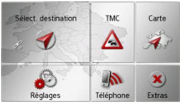 BECKER TRAFFIC ASSIST Z203 - Appel de l'affichage de carte - 1