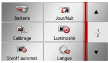BECKER TRAFFIC ASSIST Z203 - Menu des réglages du système - 1