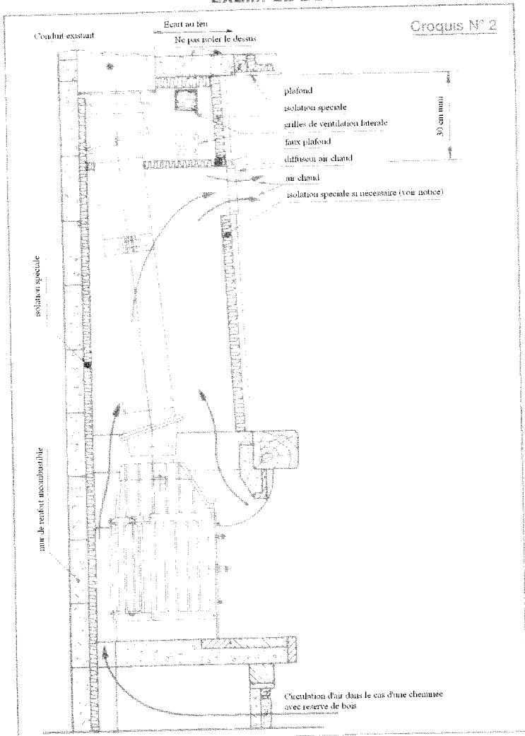 GODIN 660109 INSERT BOIS - EXAMPLE DE MONTAGE AVEC KIT DE RACCORDEMENT Ref. 0205 INOX - 1
