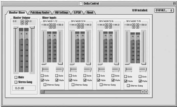 M-AUDIO DELTA1010LT - Fenêtre «Monitor Mixer»: - 1