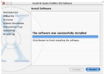 M-AUDIO FIREWIRE 410 - Installation du pilote - 13