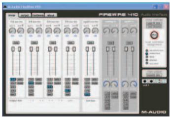 M-AUDIO FIREWIRE 410 - Fenêtre mixage - 1