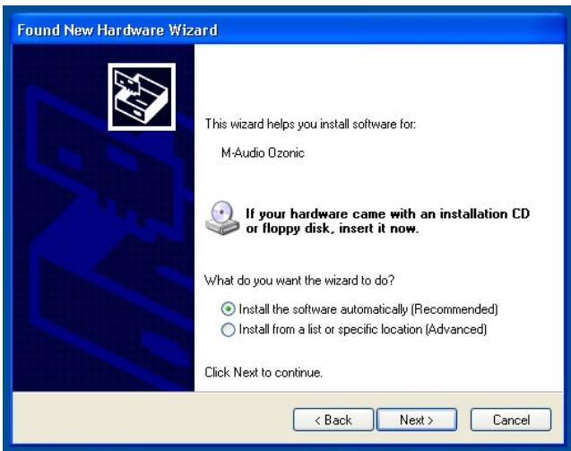 M-AUDIO OZONIC - Windows XP - 9