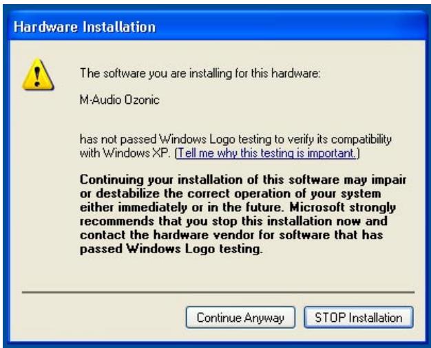 M-AUDIO OZONIC - Windows XP - 8